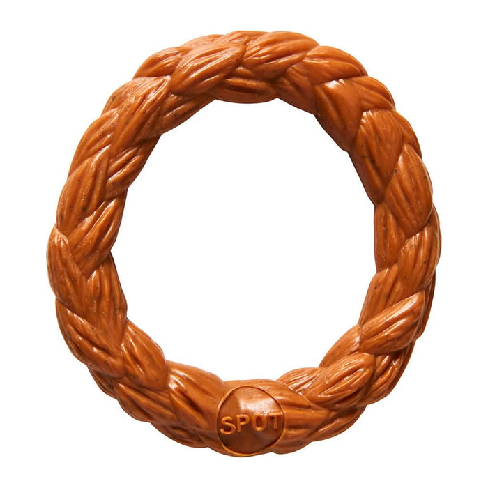 Bam-Bone Braid Ring Dog Toy Hickory 5in