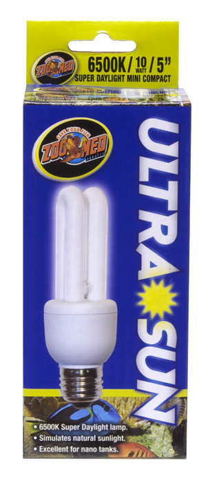 Zoo Med Ultra Sun Super Daylight Mini Compact Fluorescent Lamp White 5 in