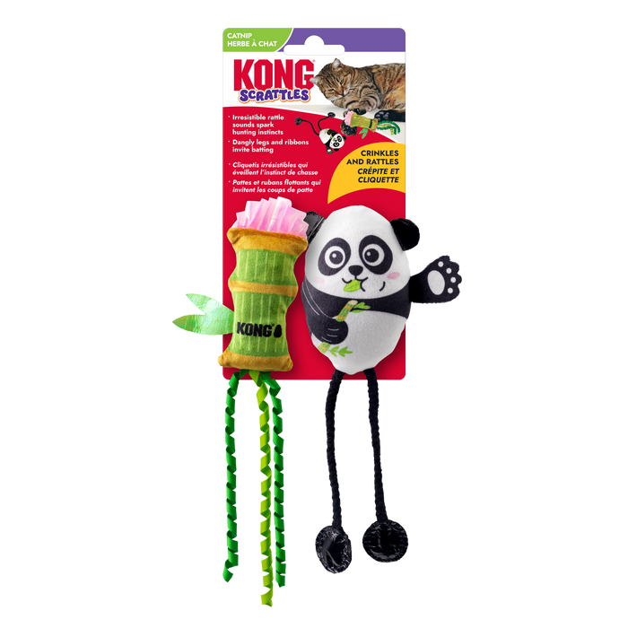 KONG Scrattles Cat Toy Panda 2pk - Image 2