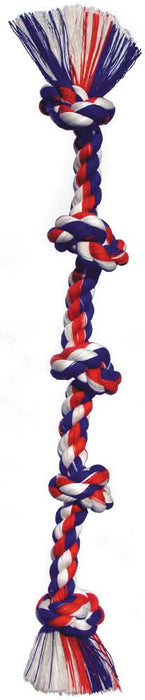 Mammoth Pet Products Cottonblend 5 Knot Rope Tug Toy Multi-Color 72 in XXL