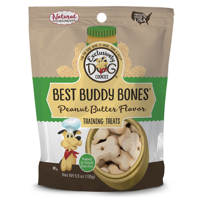 Exclusively Pet Best Buddy Bones Peanut Butter Flavor Dog Treats 5.5 oz
