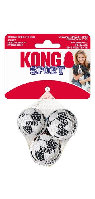 KONG Sport Soccer Balls Dog Toy XS 3pk - Image 2