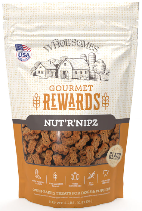 Wholesomes Gourmet Rewards Biscuit Dog Treats Nut R Nipz 2lb