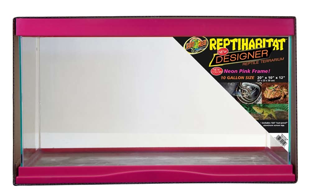 Zoo Med ReptiHabitat Designer Terrarium Neon Pink 10 gal