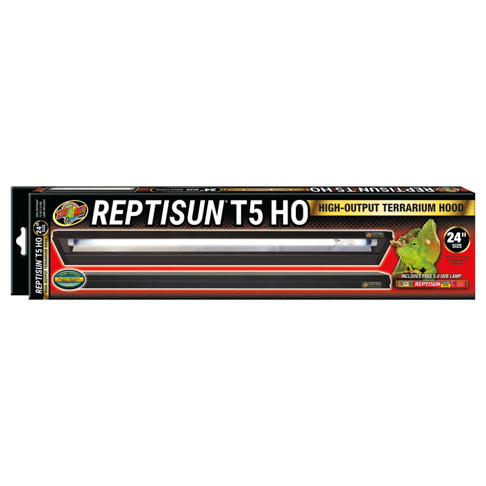 Zoo Med ReptiSun T5 HO Terrarium Hood w/ 5.0 Bulb 24in