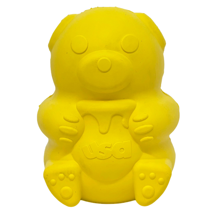 SodaPup Honey Bear eDispenser Durable Rubber Treat Dispenser