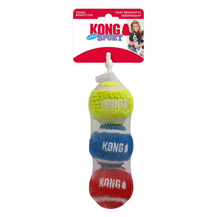 KONG Sport Softies Balls Dog Toy Assorted MD 3pk - Image 2