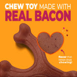 Nylabone Strong Chew Wishbone Dog Chew Toy Made with Real Bacon Large (1 Count)