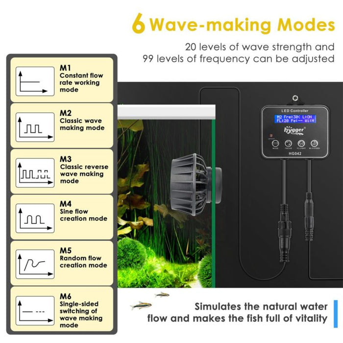Hygger Aquarium Inverter Wavemaker Pump - 18 Watts