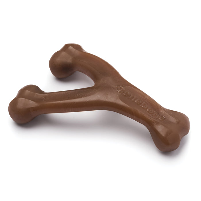 Benebone Wishbone Durable Dog Chew Toy Peanut Butter MD
