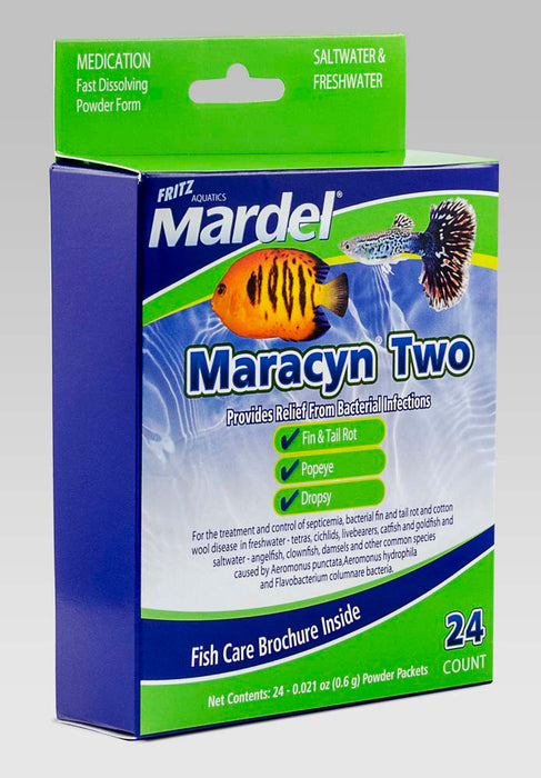 Mardel Maracyn 2 Antibacterial Medication 0.021 oz 24 Count