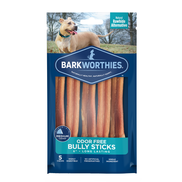 Barkworthies Odor Free Bully Stick 6 Inches 5 Pack - Image 2