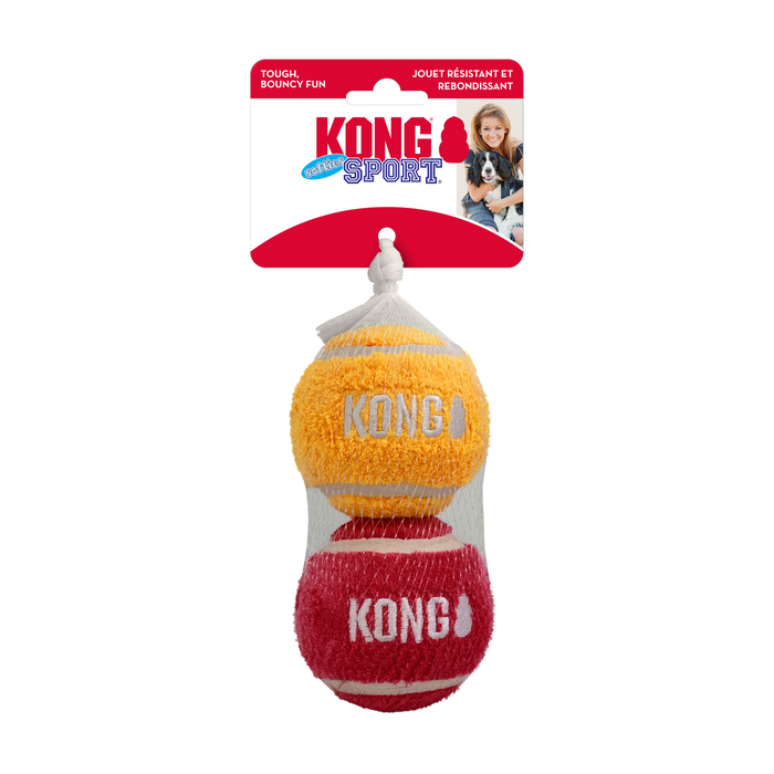 KONG Sport Softies Balls Dog Toy Assorted LG 2pc - Image 2