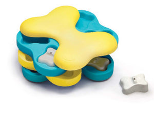 Nina Ottosson Tornado Interactive Dog Toy Blue/Yellow LG 11in - Image 2