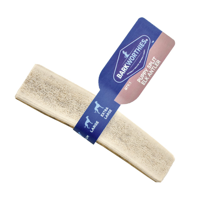 Barkworthies Split Elk Antler Dog Treat SM Puppy - Image 2