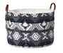 Max & Marlow Round Lounger Cat Bed Black & White - Image 2