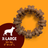 Nylabone Strong Chew Textured Ring Dog Chew Toy Made with Real Beef & Chicken X-Large (1 Count)