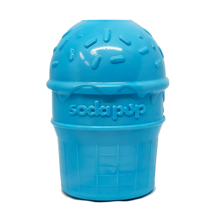 SodaPup Ice Cream Cone Durable PUP-X Rubber eDispenser Chew Toy and Treat Dispenser