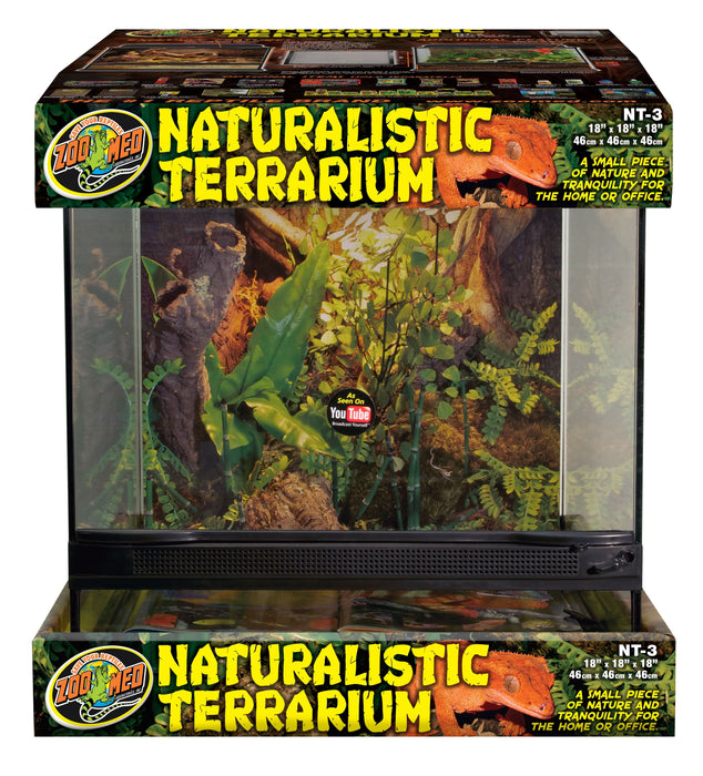 Zoo Med Naturalistic Terrarium Black, Clear 18 in x 18 in x 18 in