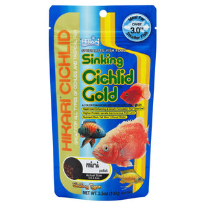 Hikari USA Cichlid Gold Sinking Pellets Fish Food 3.5oz Mini - Image 2