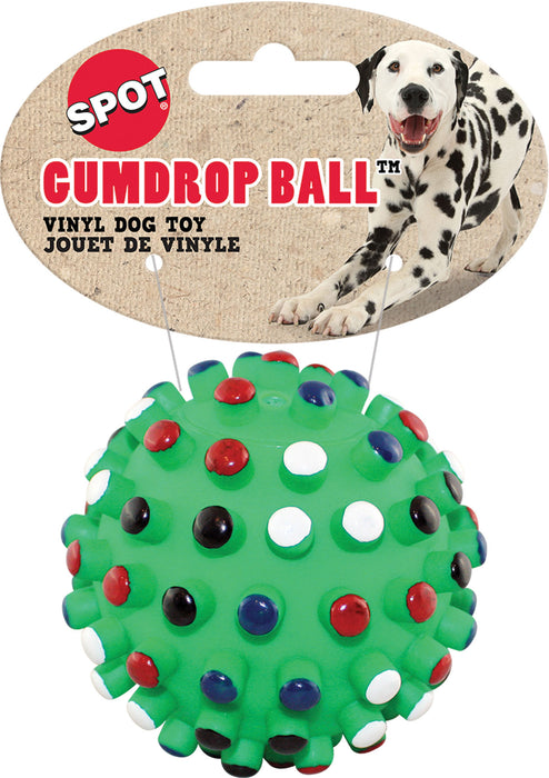 Ethical Pet Vinyl Gumdrop Ball Squeaky Dog Chew Toy, Assorted, 5 inches