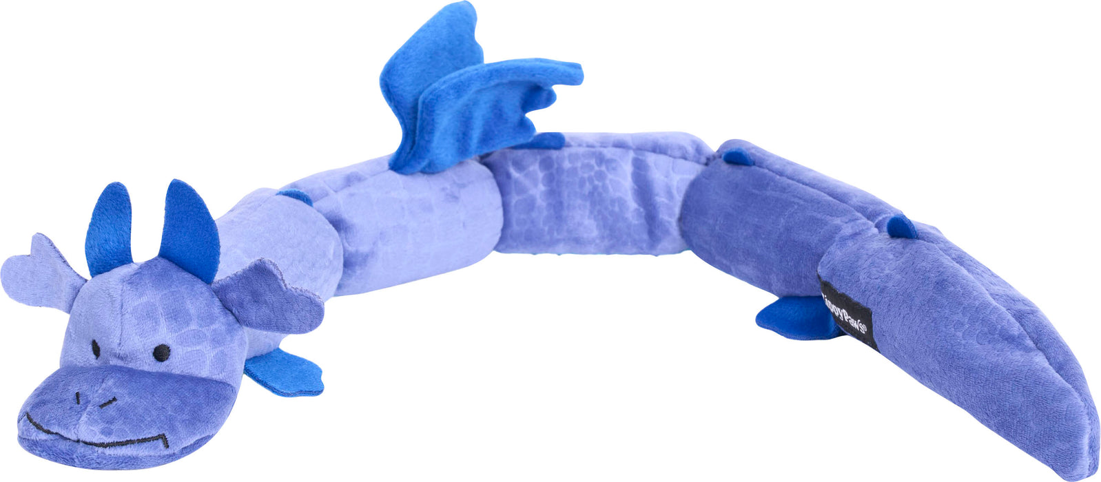 ZippyPaws Dragonz Squeaker Dog Toy, Blue (Medium)