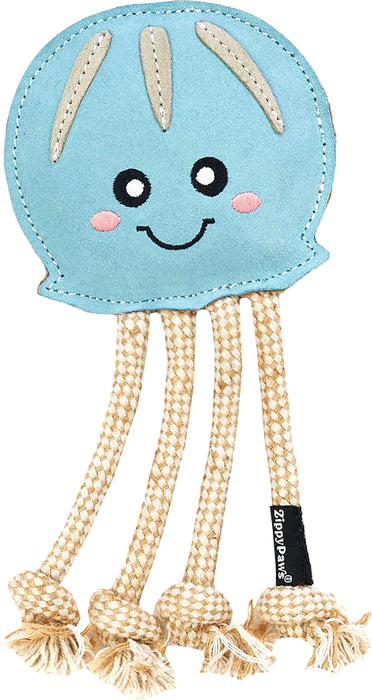 ZippyPaws Ecozippy Suede & Rope Buddies Octopus Dog Toy