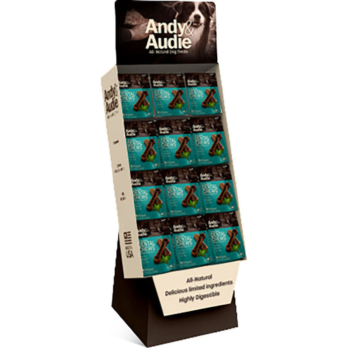Andy & Audie Dental Chews For Dogs Display
