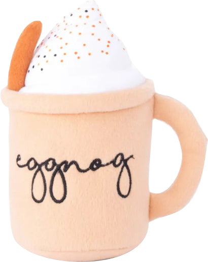 ZippyPaws Holiday Eggnog Squeaky Dog Toy, Small
