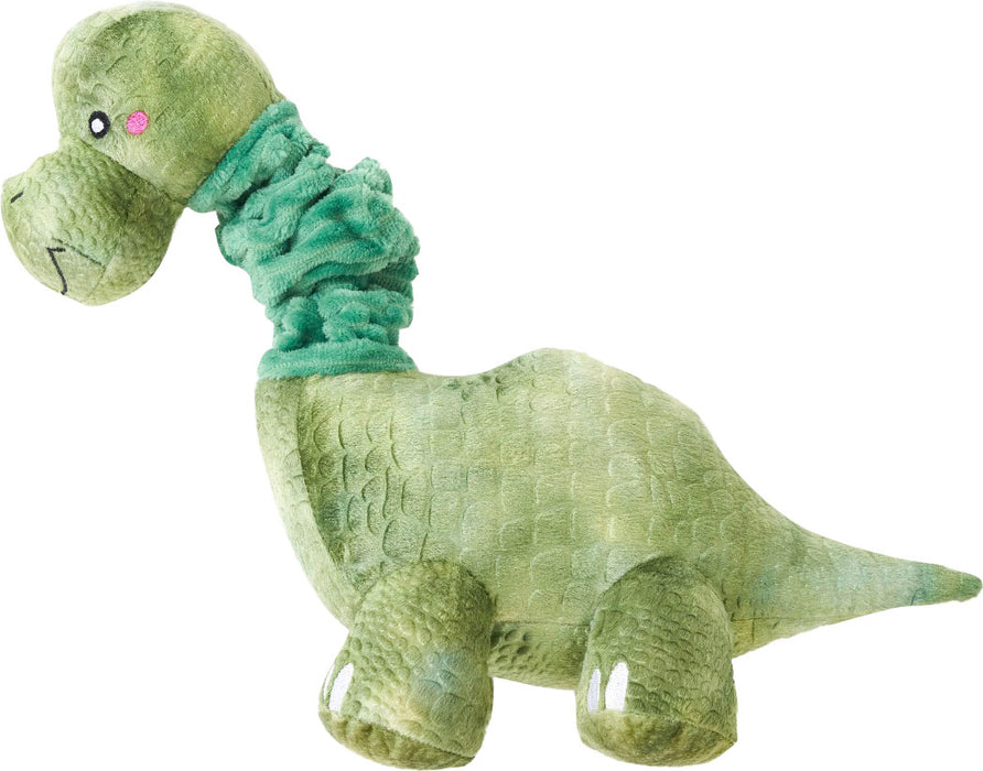 ZippyPaws Bungee Buddiez-Dinosaur Squeaky Plush Dog Toy