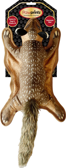 Pawprintz Squirrel Plush Dog Toy