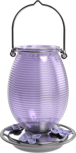 Lilac Dreams Antique Glass Hummingbird Feeder