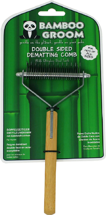 Bamboo Groom Double-Sided Dematting Comb