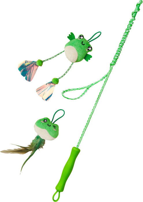 Spot Ethical Products Loopity Loop Wand Frog/Tadpole Interactive Cat Toy, 18 in
