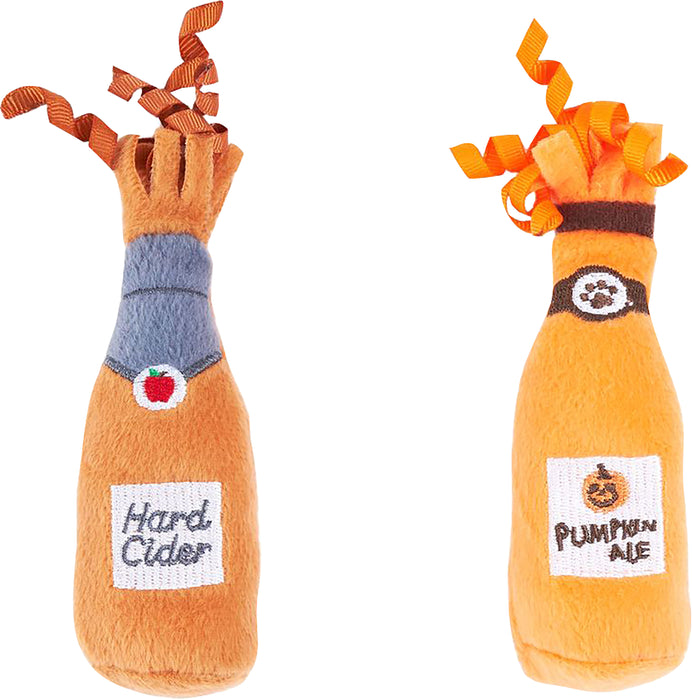 ZippyPaws Zippyclaws Crusherz Hard Cider and Pumpkin Ale Catnip Toys, 2 Pack