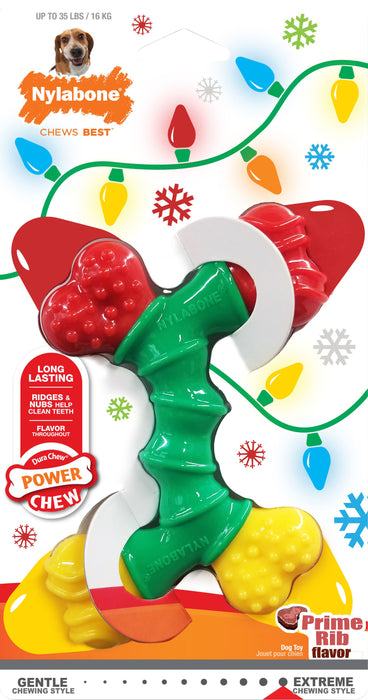 Nylabone Holiday Power Chew Double Bended Bone