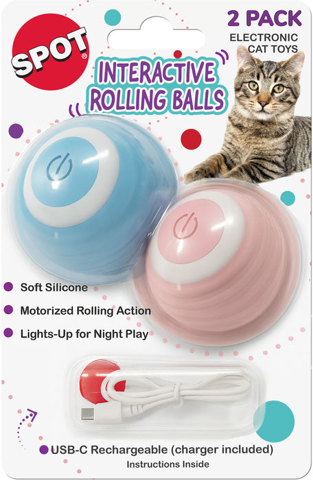 Spot Ethical Products Interactive Cat Ball Toy, 2-Pack