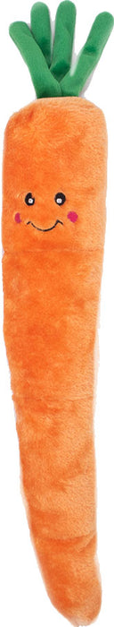 ZippyPaws Jigglerz Carrot Squeaky Plush Dog Toy, Orange XL