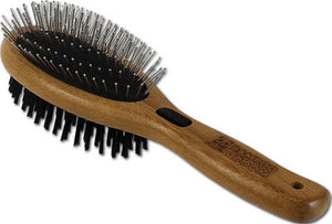 Bamboo Groom Combo Brush W/Bristles & Pins