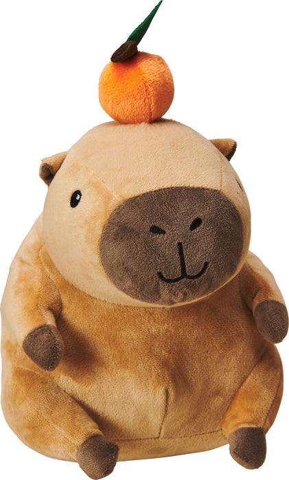 Spot Capybara with Orange Plush Dog Toy, 8 in