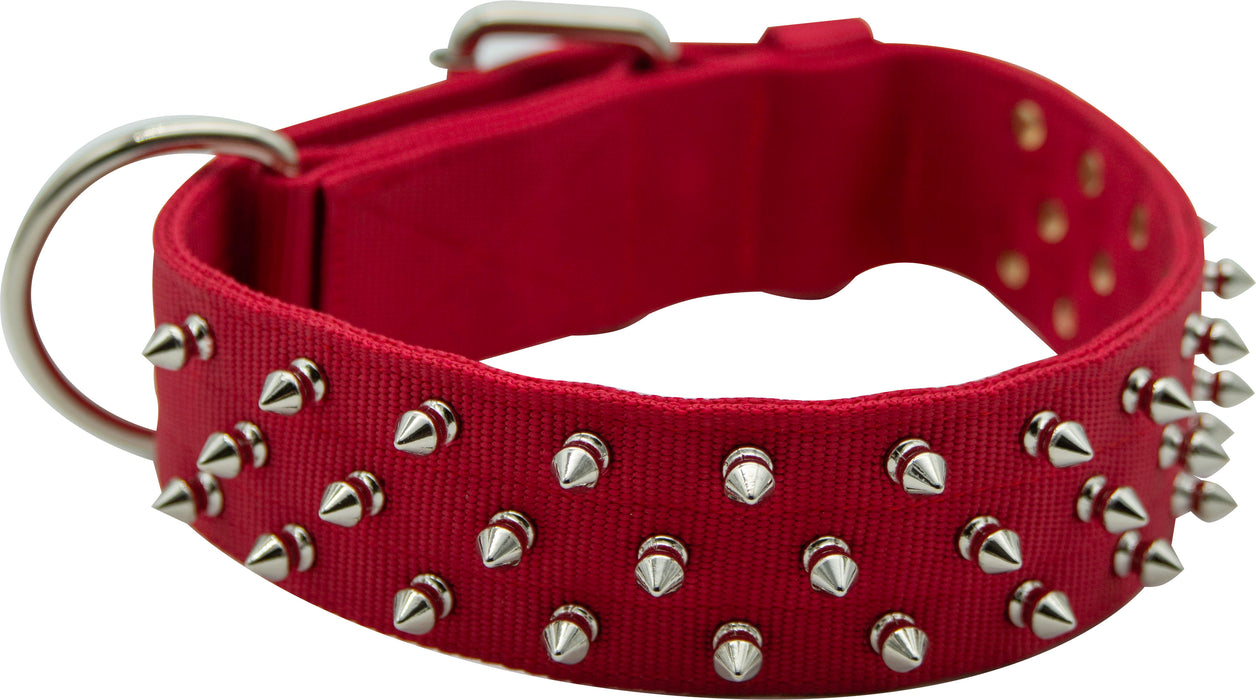 Bravo Nylon Spiked Dog Collar
