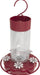 Scarlet Swirl Glass Hummingbird Feeder