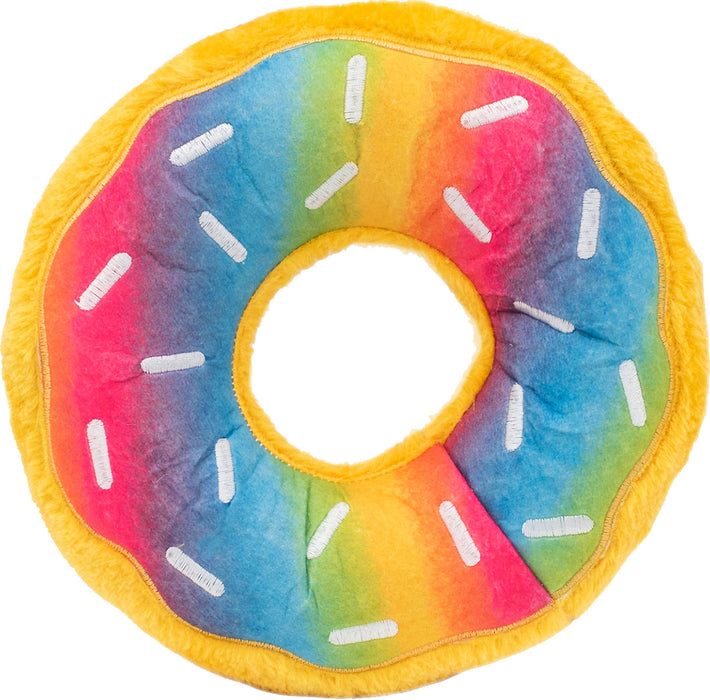 ZippyPaws Donut Rainbow Dog Toy, Jumbo