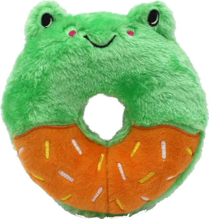 ZippyPaws Donutz Buddies Frog Squeaker Dog Toy, Medium
