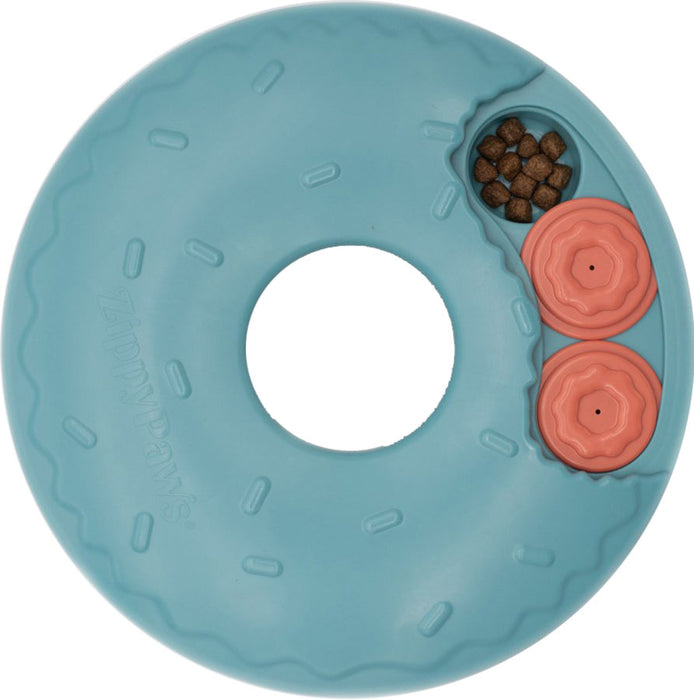 ZippyPaws Smartypaws Puzzler Donut Slider Dog Toy, Blue