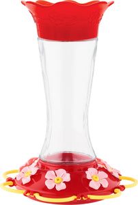 Wildflower Glass Hummingbird Feeder