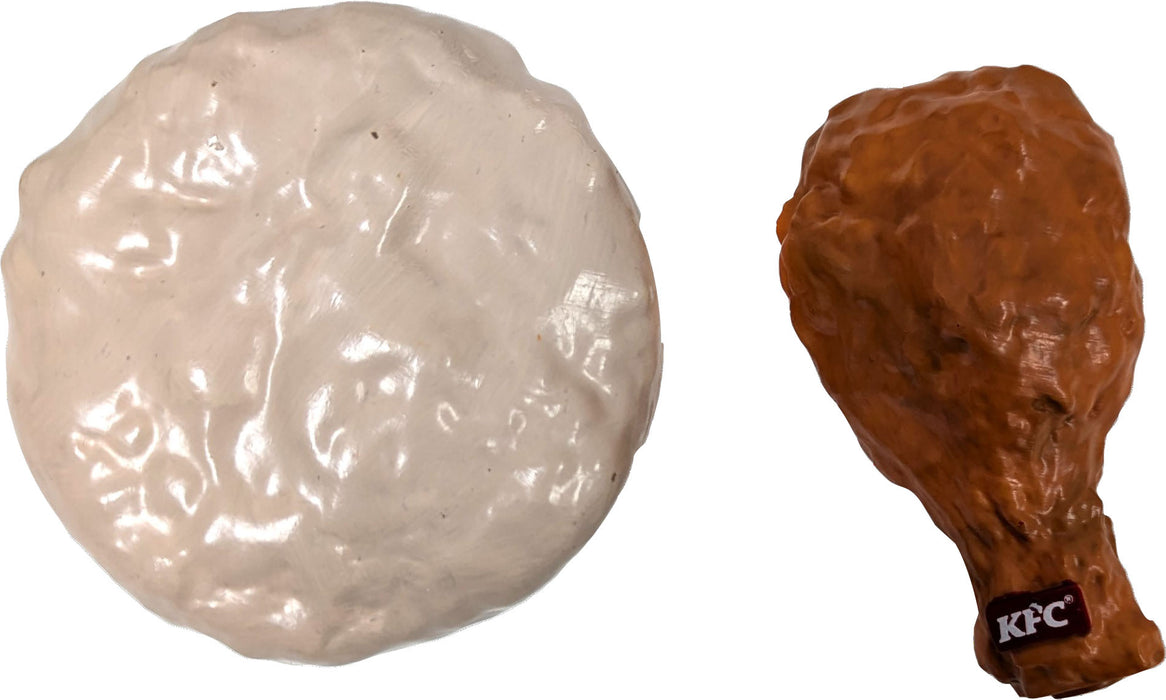Spot KFC Vinyl Biscuit Drumstick Dog Toy, 3 inches, 2-Pack