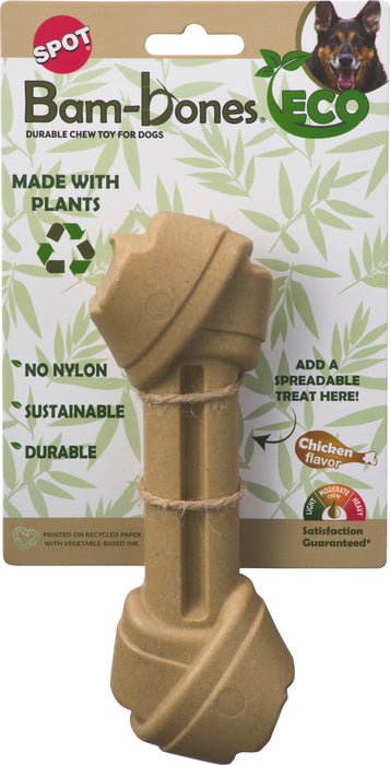 Ethical Pet Bam-Bone Eco Knot Bone Dog Chew Toy, Chicken, 7.5 inches