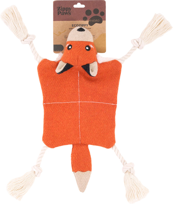 ZippyPaws Eco Knotty Crawler-Fox Squeaky Dog Toy