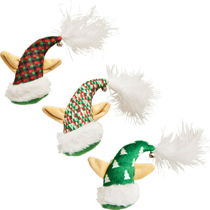 Ethical Pet Spot Holiday Elfhat Catnip Toys, Assorted, 4 inches
